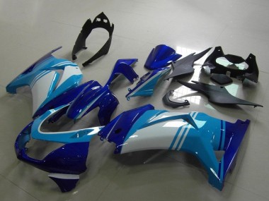 Affordable 2008-2012 Kawasaki ZX250R Motorcycle Fairings - Light Blue White Dark Blue Australia