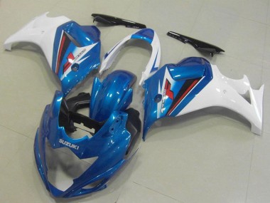 Affordable 2008-2013 Suzuki GSX650F Motorcycle Fairings - White Blue Australia