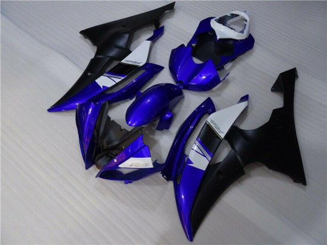 2008-2016 Yamaha YZF R6 Motorcycle Fairings - White Blue Matte Black Australia