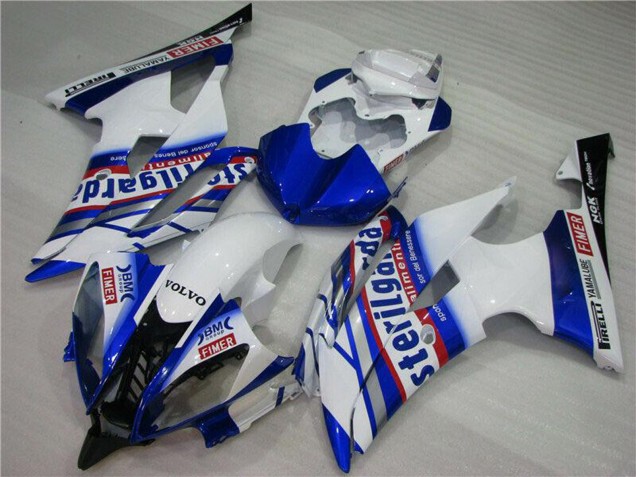 2008-2016 Yamaha YZF R6 Motorcycle Fairings - White Blue Red Sterilgarda Volvo Fimer Yamalube Australia
