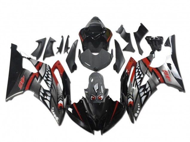 2008-2016 Yamaha YZF R6 Motorcycle Fairings - Red Silver Grey Shark Australia