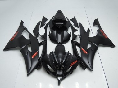 Affordable 2008-2016 Yamaha YZF R6 Motorcycle Fairings - Matte Black Red Decals Australia