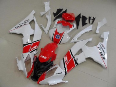 Affordable 2008-2016 Yamaha YZF R6 Motorcycle Fairings - White Red Black Stripe OEM Style Australia