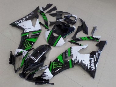 Affordable 2008-2016 Yamaha YZF R6 Motorcycle Fairings - White Glossy Black Green Monster Motul Australia