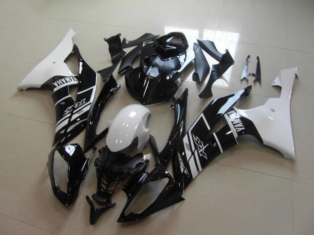 2008-2016 Yamaha YZF R6 Motorcycle Fairing - White Glossy Black Australia