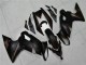 2009-2011 Kawasaki EX650 Motorcycle Fairings - Matte Black Red Stripe Australia