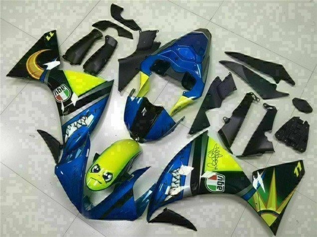 2009-2011 Yamaha YZF R1 Motorcycle Fairings - Blue Yellow Shark Australia