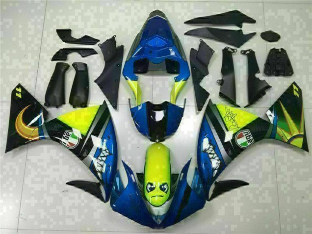 2009-2011 Yamaha YZF R1 Motorcycle Fairings - Blue Yellow Shark Australia