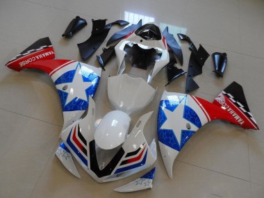 Affordable 2009-2011 Yamaha YZF R1 Motorcycle Fairings - White Blue Red Black Ducati Star Style Australia