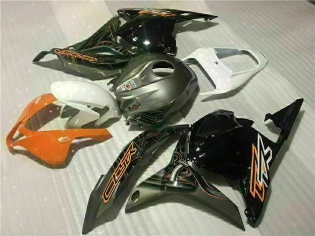 2009-2012 Honda CBR600RR Motorcycle Fairings - White Orange Glossy Black Australia