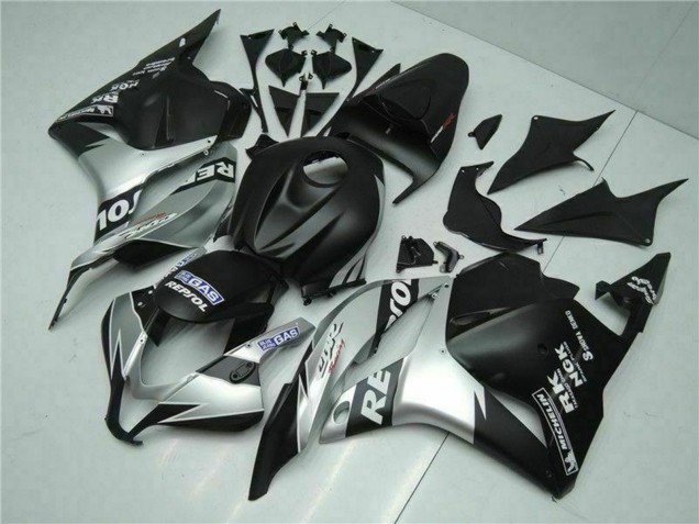 2009-2012 Honda CBR600RR Motorcycle Fairings - Silver Matte Black Repsol Australia