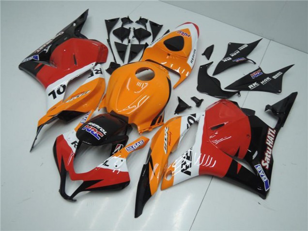 2009-2012 Honda CBR600RR Full Motorcycle Fairing Kits - Orange White Red Glossy Black Repsol Australia