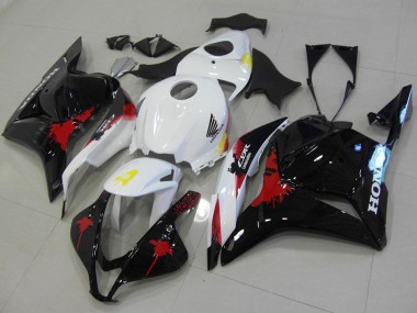 Affordable 2009-2012 Honda CBR600RR Motorcycle Fairings Kit - White Red Glossy Black Australia
