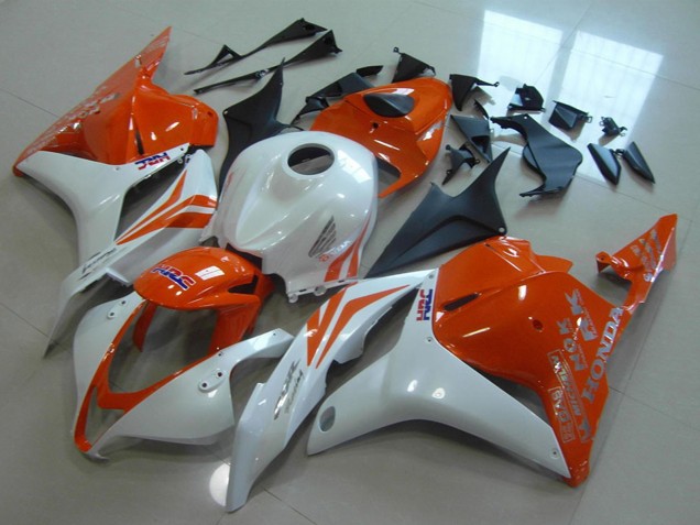 2009-2012 Honda CBR600RR Motorcycle Fairings - White Orange HRC Australia