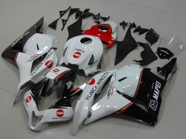 Affordable 2009-2012 Honda CBR600RR Motorcycle Fairings - White Red Glossy Black Konica Minolta Australia