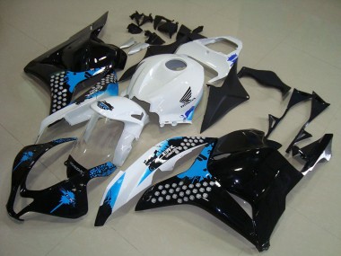 Affordable 2009-2012 Honda CBR600RR Motorcycle Fairings Kits - White Blue Glossy Black Australia