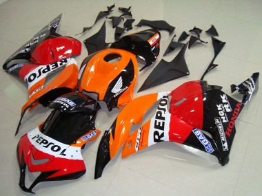 Affordable 2009-2012 Honda CBR600RR Bike Fairings - Orange White Red Glossy Black Repsol Australia