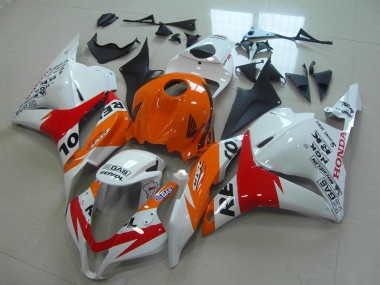Affordable 2009-2012 Honda CBR600RR Motorcycle Fairings Kit - Orange White Red Glossy Black Repsol Australia