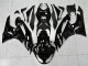 2009-2012 Kawasaki ZX6R Motorcycle Fairings - Glossy Black White Ninja Australia