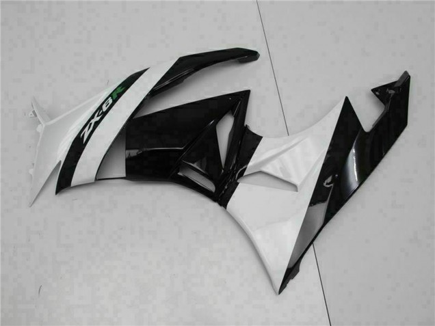 2009-2012 Kawasaki ZX6R Motorcycle Fairings - Glossy Black White Australia