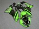 2009-2012 Kawasaki ZX6R Motorcycle Fairings - Green Glossy Black Elf Touch4 Bridgestone Australia