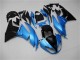 2009-2012 Kawasaki ZX6R Motorcycle Fairings - Light Blue Glossy Black Australia