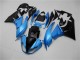 2009-2012 Kawasaki ZX6R Motorcycle Fairings - Light Blue Glossy Black Australia