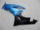 2009-2012 Kawasaki ZX6R Motorcycle Fairings - Light Blue Glossy Black Australia