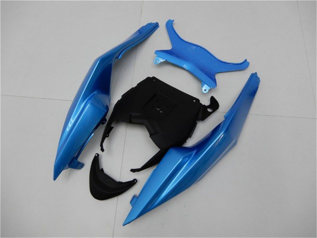 2009-2012 Kawasaki ZX6R Motorcycle Fairings - Light Blue Glossy Black Australia