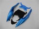 2009-2012 Kawasaki ZX6R Motorcycle Fairings - Light Blue Glossy Black Australia
