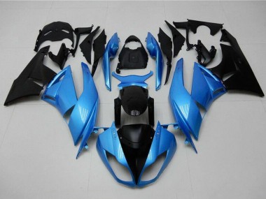 Affordable 2009-2012 Kawasaki ZX6R Motorcycle Fairings - Light Blue Glossy Black Australia
