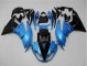 2009-2012 Kawasaki ZX6R Motorcycle Fairings - Light Blue Glossy Black Australia