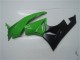 2009-2012 Kawasaki ZX6R Motorcycle Fairing Kits - Green Glossy Black Australia