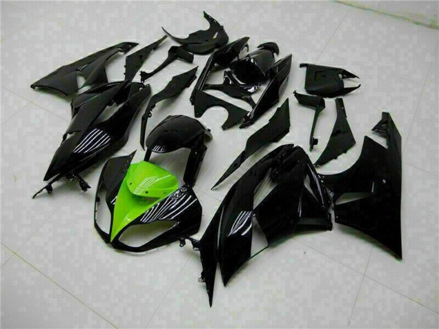 2009-2012 Kawasaki ZX6R Motorcycle Fairings - Glossy Black Green Australia