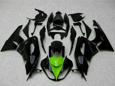 Affordable 2009-2012 Kawasaki ZX6R Motorcycle Fairings - Glossy Black Green Australia
