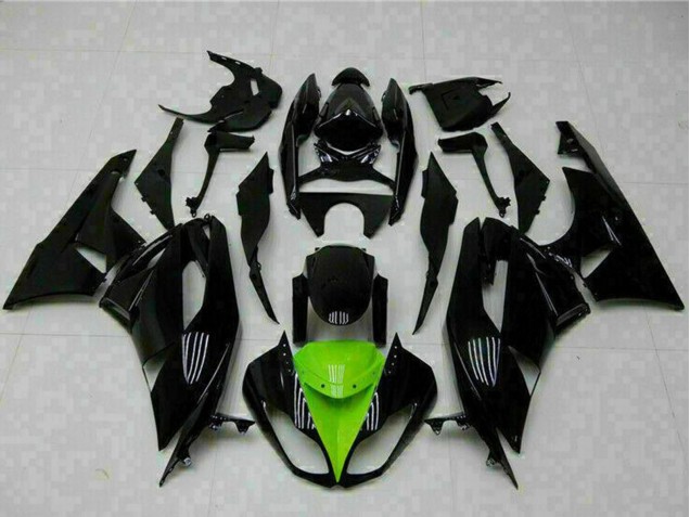 2009-2012 Kawasaki ZX6R Motorcycle Fairings - Glossy Black Green Australia