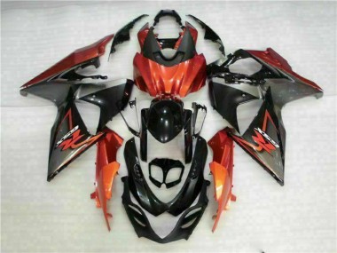 Affordable 2009-2016 Suzuki GSXR 1000 Motorcycle Fairings - Orange Glossy Black Australia