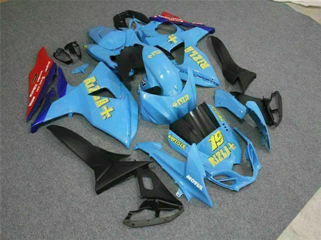 2009-2016 Suzuki GSXR 1000 Motorcycle Fairings - Blue Yellow Rizla 19 Red Australia