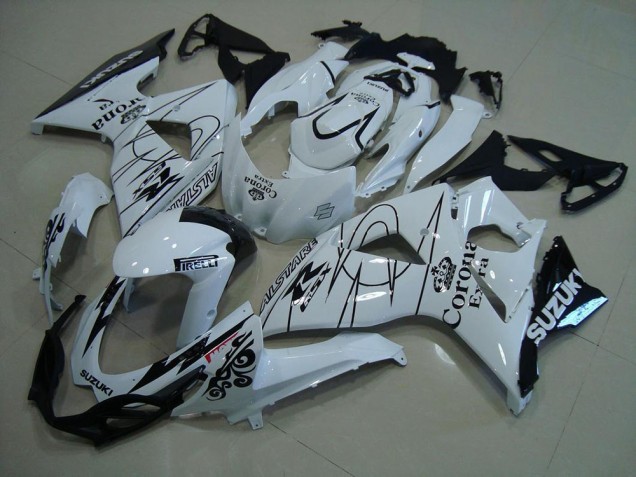 2009-2016 Suzuki GSXR 1000 Motorcycle Fairings - White Black Corona Australia