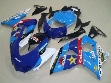 Affordable 2009-2016 Suzuki GSXR 1000 Motorcycle Fairings - Blue White Red Black Rockstar Racing Australia