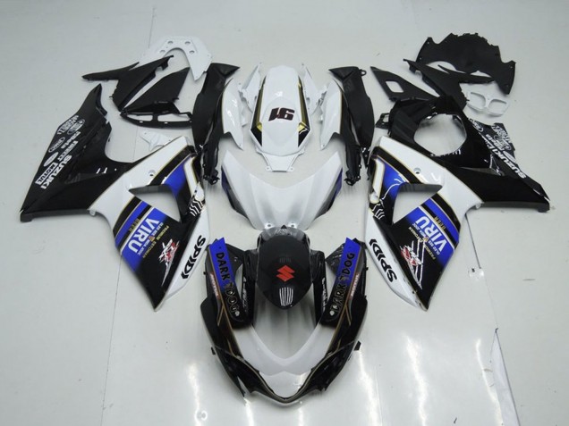 2009-2016 Suzuki GSXR 1000 Motorcycle Fairings - White Blue Black Viru Australia