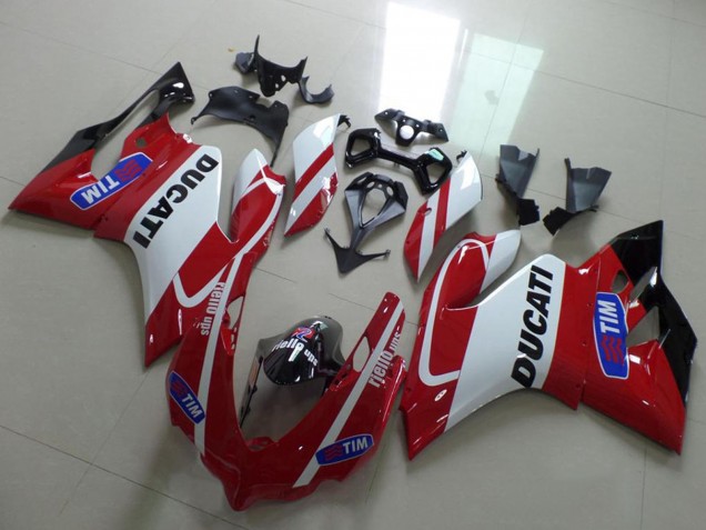 2011-2014 Ducati 1199 Motorcycle Fairings - White Red Tim Australia