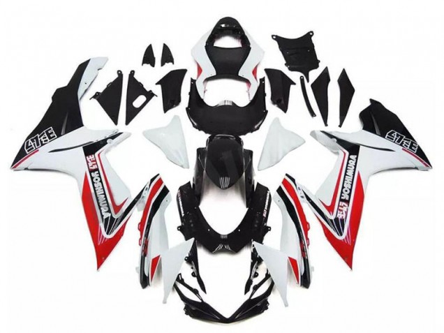 2011-2024 Suzuki GSXR 600/750 Motorcycle Fairings - White Red Black Alstare Australia