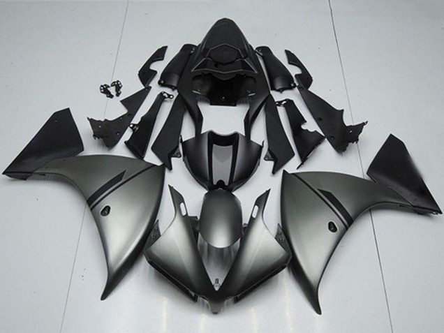 2012-2014 Yamaha YZF R1 Motorcycle Fairings - Matte Grey Matte Black Australia