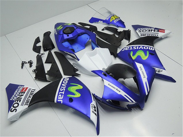 2012-2014 Yamaha YZF R1 Motorcycle Fairings - Blue White Black Green MoviStar Yamalube ENEOS Australia