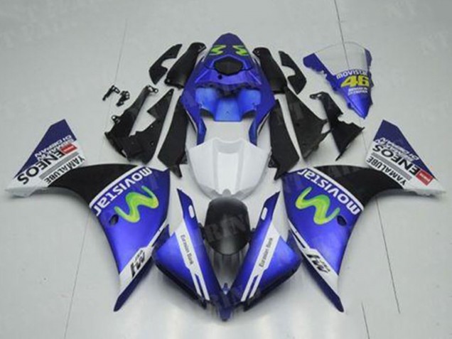 2012-2014 Yamaha YZF R1 Motorcycle Fairings - Blue White Black Green MoviStar Yamalube ENEOS Australia