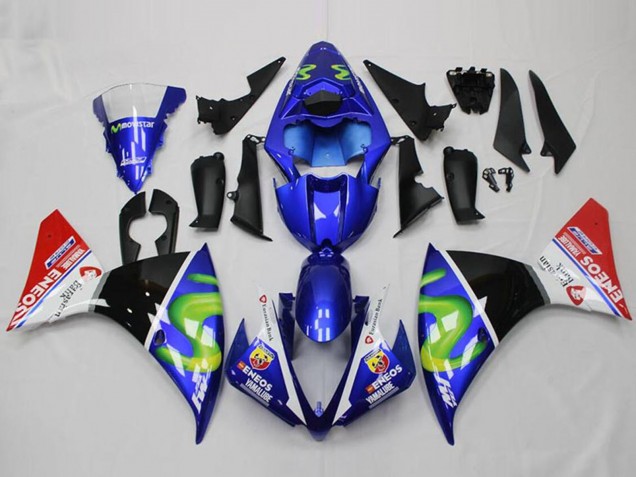 2012-2014 Yamaha YZF R1 Motorcycle Fairings - Blue White Red Glossy Black Green ENEOS Yamalube Australia