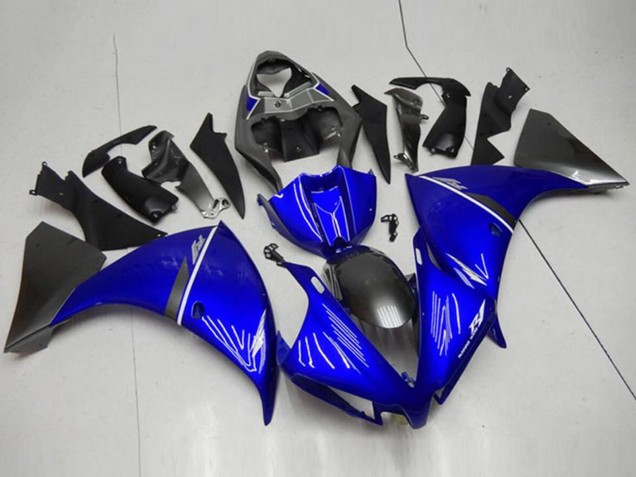 2012-2014 Yamaha YZF R1 Motorcycle Fairings - Blue White Glossy Black Australia