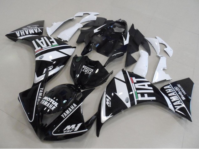2012-2014 Yamaha YZF R1 Motorcycle Fairings - White Black Fiat Australia