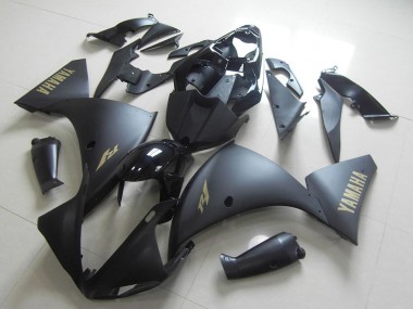 Affordable 2012-2014 Yamaha YZF R1 Motorcycle Fairing - Glossy Black Matte Black Gold Decals Australia